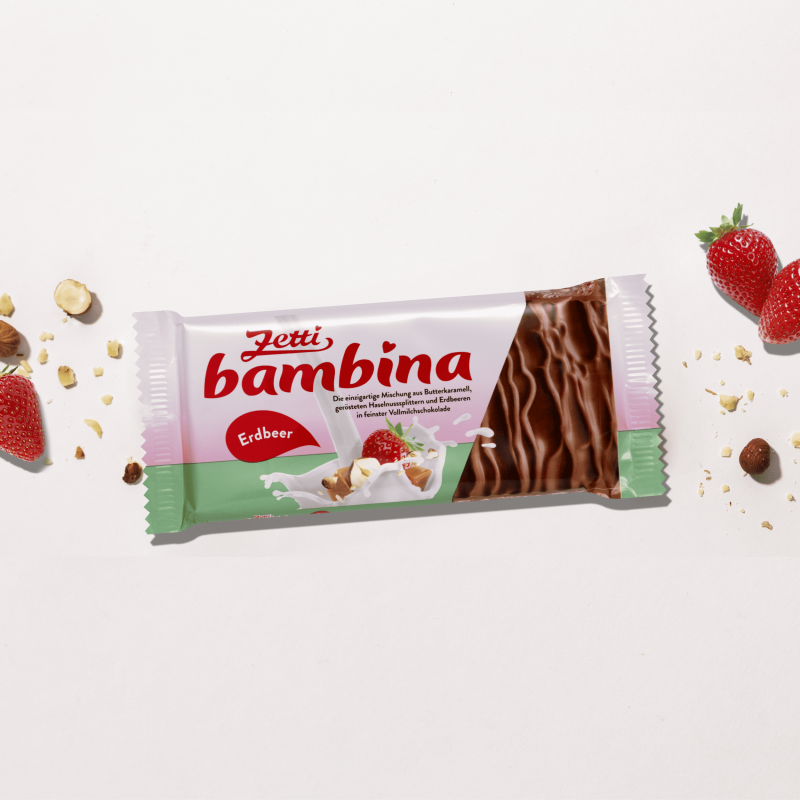 Zetti bambina Erdbeer Schokoladen Tafel 90g / 3.17oz