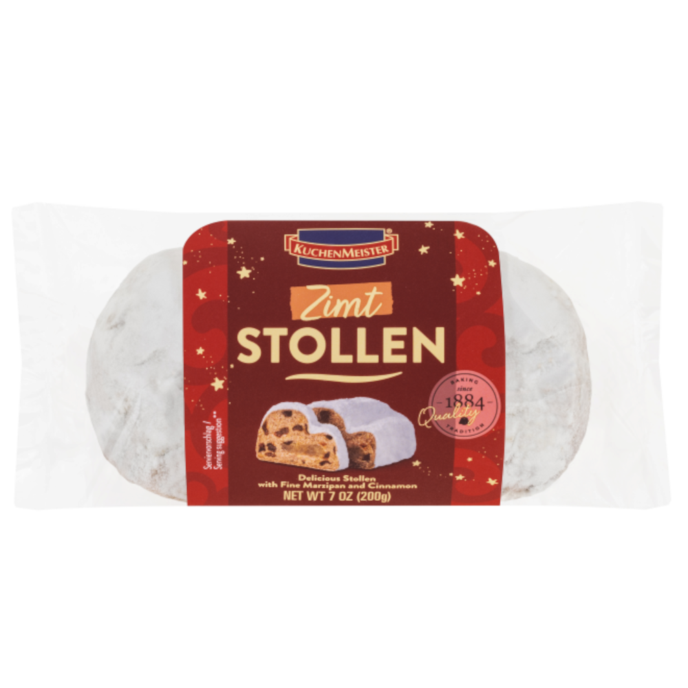 KuchenMeister Kleiner Zimt Christstollen Weihnachtsgebäck 200g