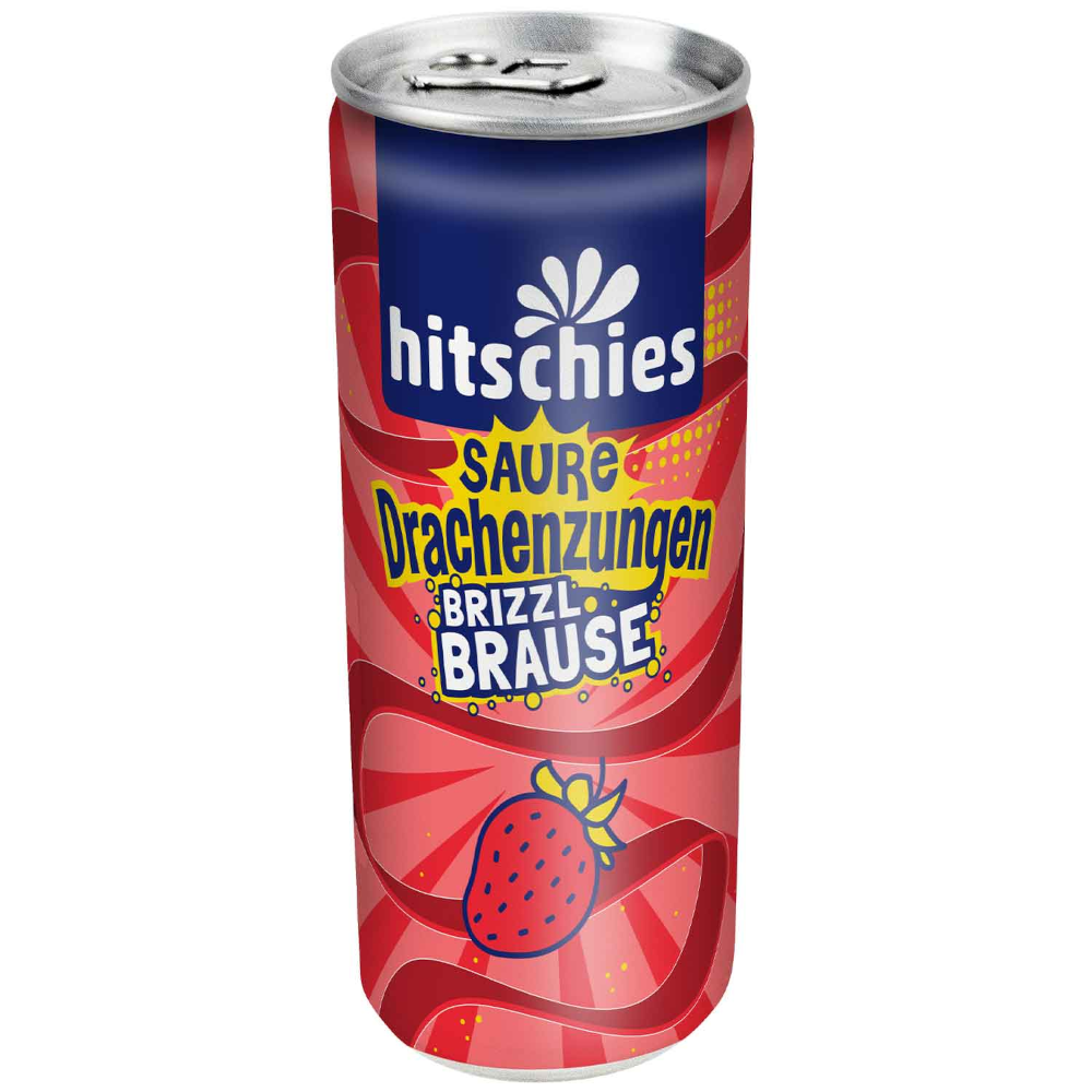 hitschies Saure Drachenzungen brizzl Brause Erdbeere 250ml / 8.45 fl. oz.