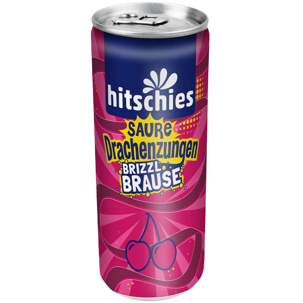 hitschies Saure Drachenzungen brizzl Brause Kirsche 250ml / 8.45 fl. oz.