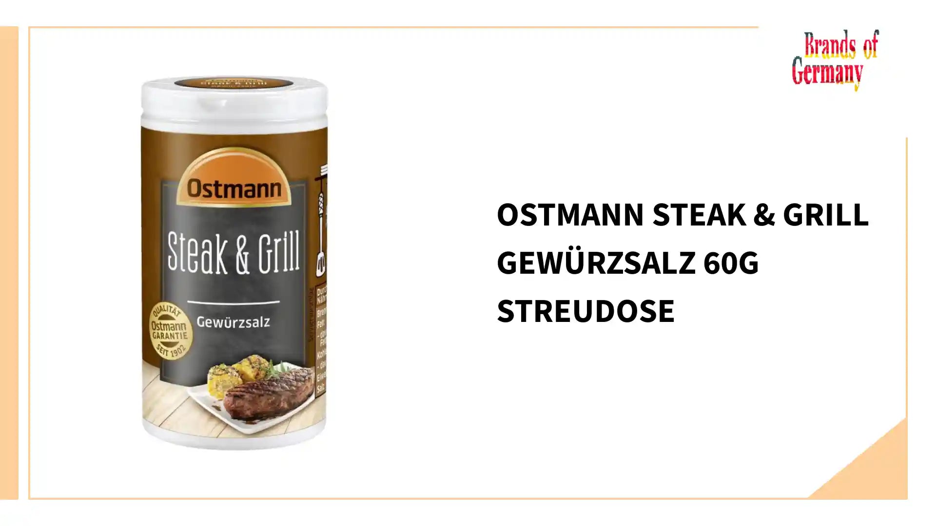 Ostmann Steak &amp; Grill Gew&uuml;rzsalz 60g Streudose by@Outfy