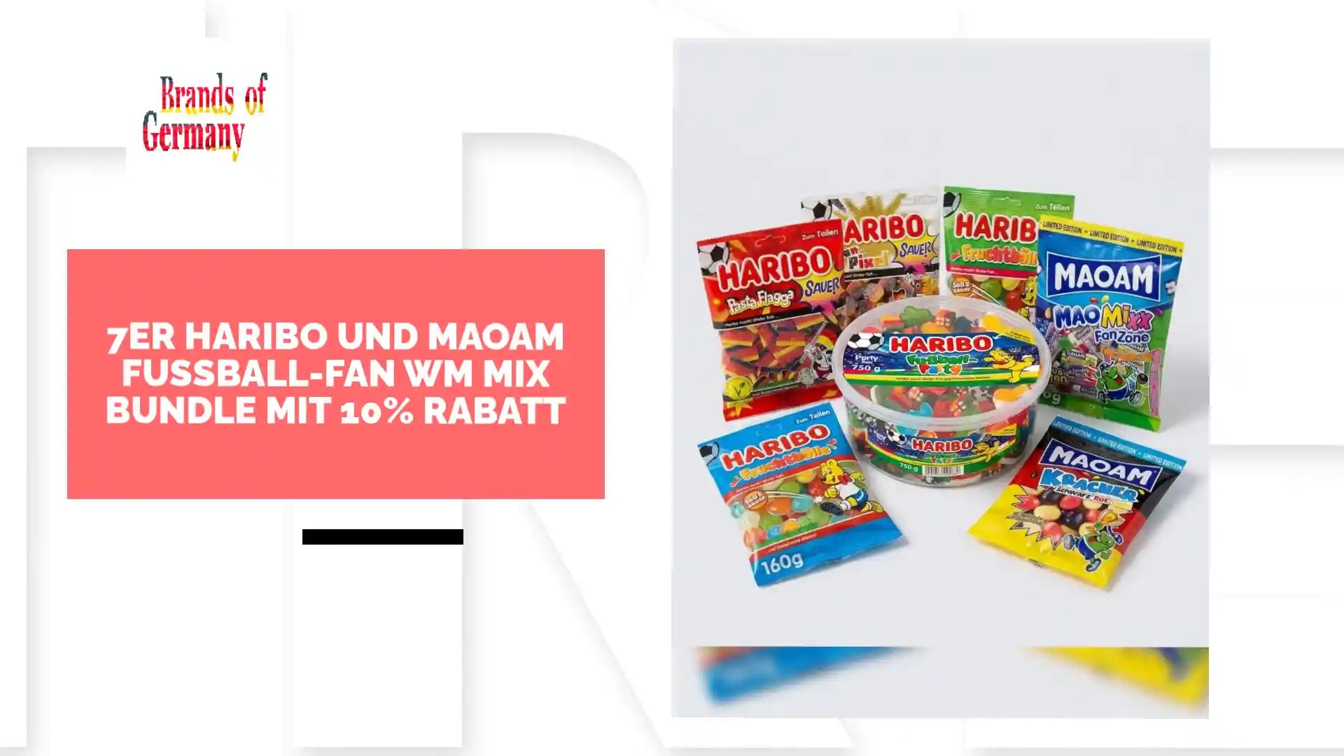 7er HARIBO und MAOAM Fu&szlig;ball-Fan WM Mix Bundle mit 10% Rabatt by@Outfy
