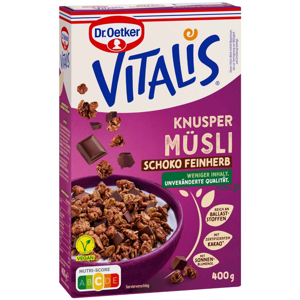 Dr. Oetker Vitalis Knusper Müsli Schoko Feinherb 400g