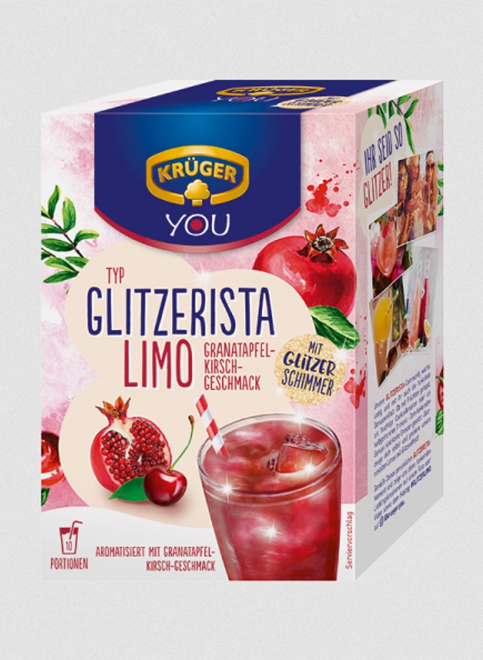KRÜGER YOU Glitzerista Limonade Granatapfel-Kirsch 200g
