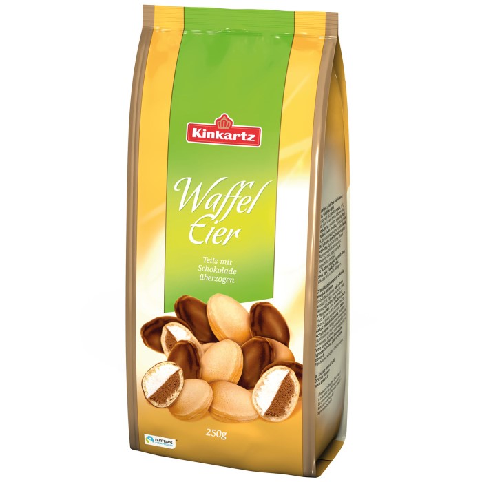 Kinkartz Waffel Eier doppelt gefüllt mit Vanille- und Kakao-Creme 250g