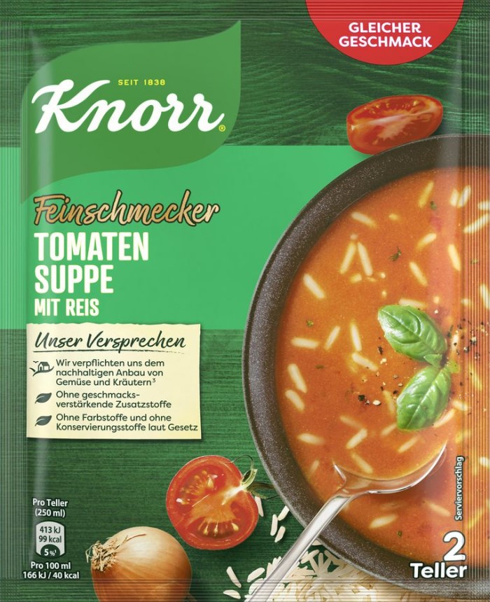 Knorr Feinschmecker Tomatensuppe mit Reis