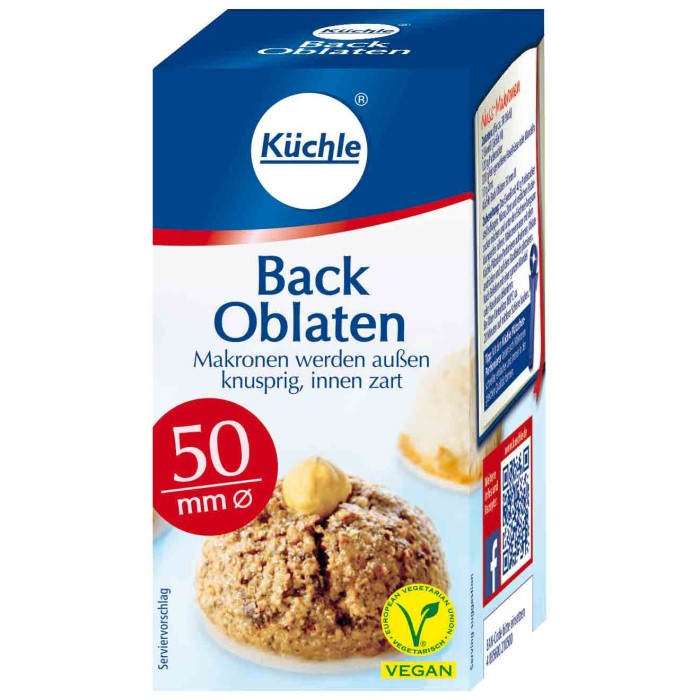 Küchle runde Back Oblaten 50mm Durchmesser 100 Stück