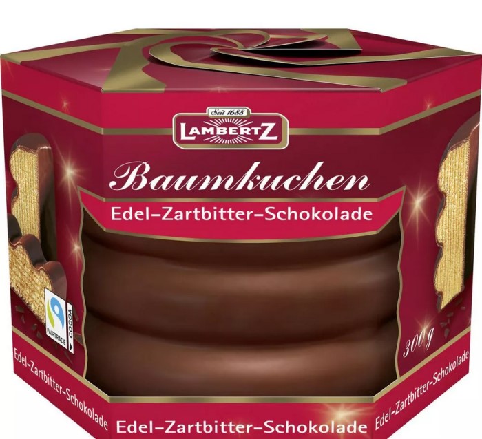 Lambertz Baumkuchen mit Edel-Zartbitter-Schokolade 300g
