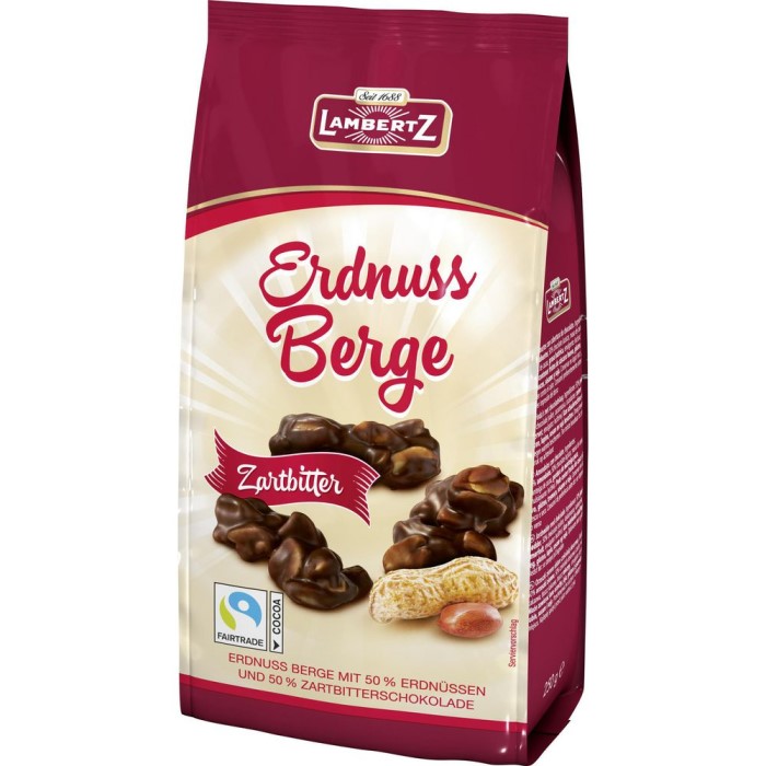 Lambertz Erdnussberge Zartbitterschokolade 250g / 8.81oz