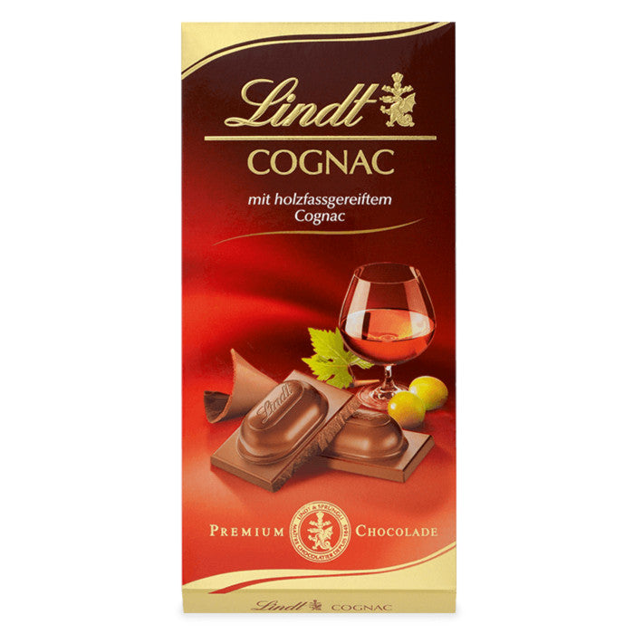 Lindt Cognac Vollmilch Schokoladen Tafel 100g / 3.52oz