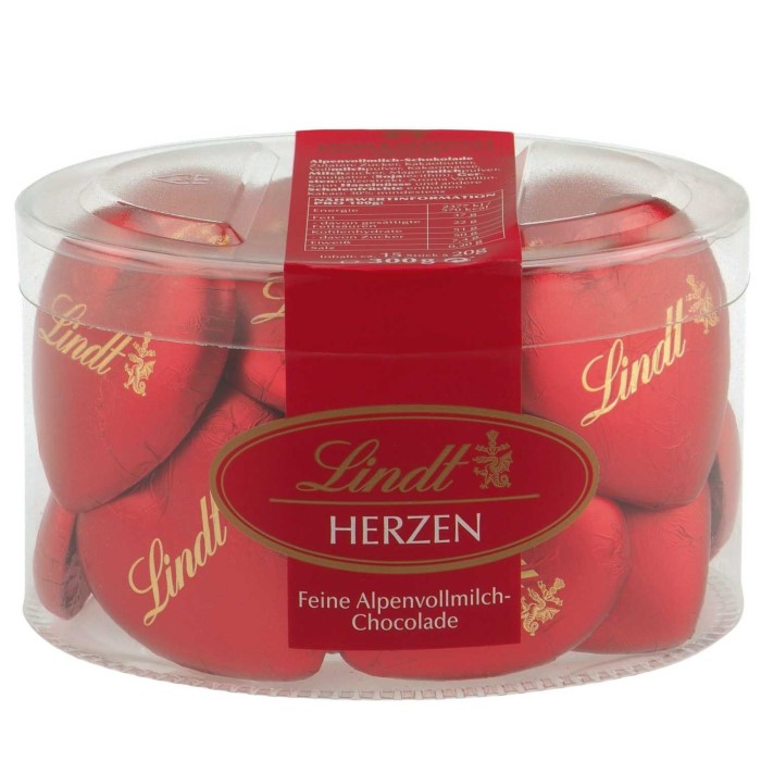 Lindt Vollmilch Schokoladen Herzen im Köcher 300g / 10.58 oz