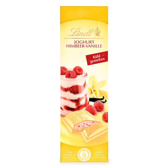 Lindt Joghurt Himbeere Vanille Weiße Schokoladen Tafel 100g / 3.52oz