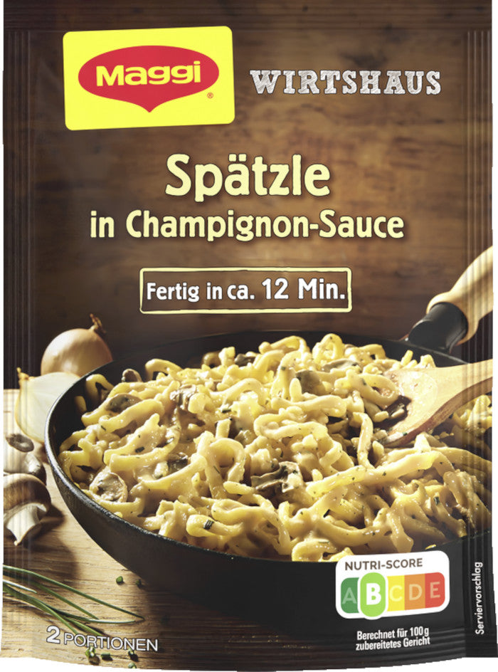Maggi Wirtshaus Spätzle in Champignon-Sauce 123g / 4.33oz