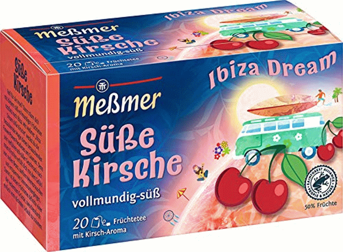 Meßmer Ländertee Ibiza Dream Süße Kirsche 20 Teebeutel