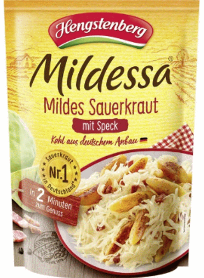 Hengstenberg Mildessa Mildes Sauerkraut mit Speck 400g