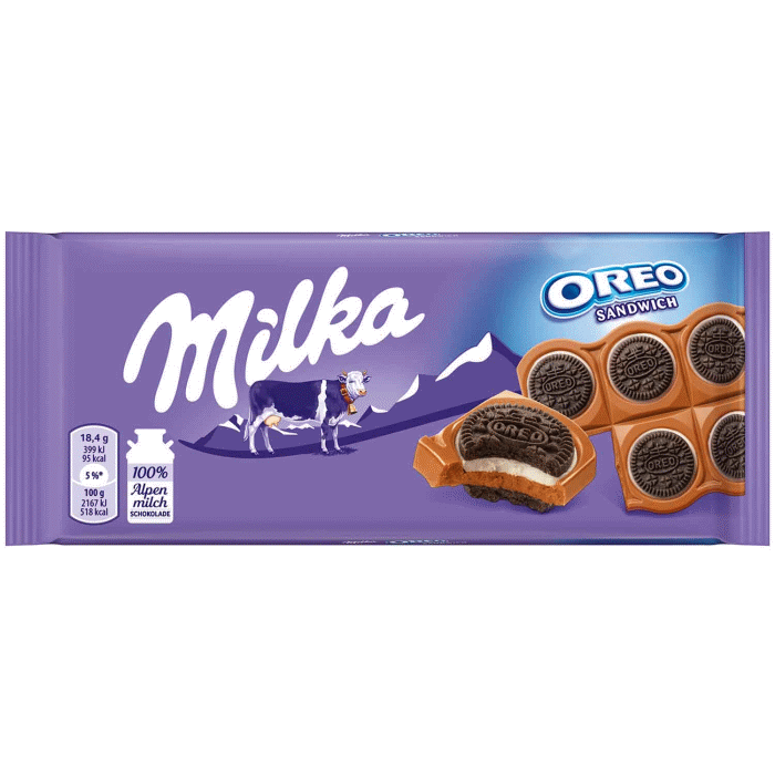 Milka Oreo Sandwich Alpenmilch Schokolade 92g / 3.24 oz