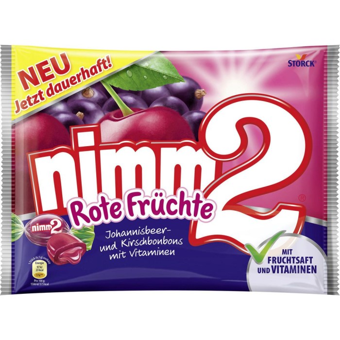 Storck nimm2 Fruchtbonbons Rote Früchte 429g / 15.13 oz