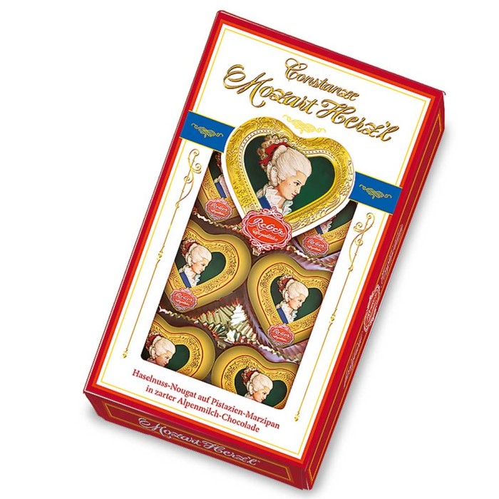 Reber Constanze Mozart Herz´l Marzipan Herzpralinen 80g