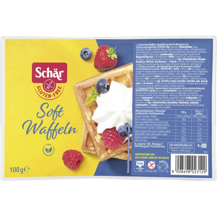 Schär Soft Waffeln Glutenfrei 100g / 3.52oz