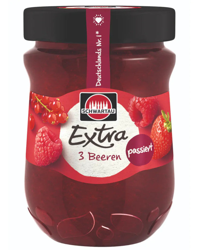 Schwartau Extra Fruchtaufstrich 3 Beeren passiert 340g / 11.99 oz