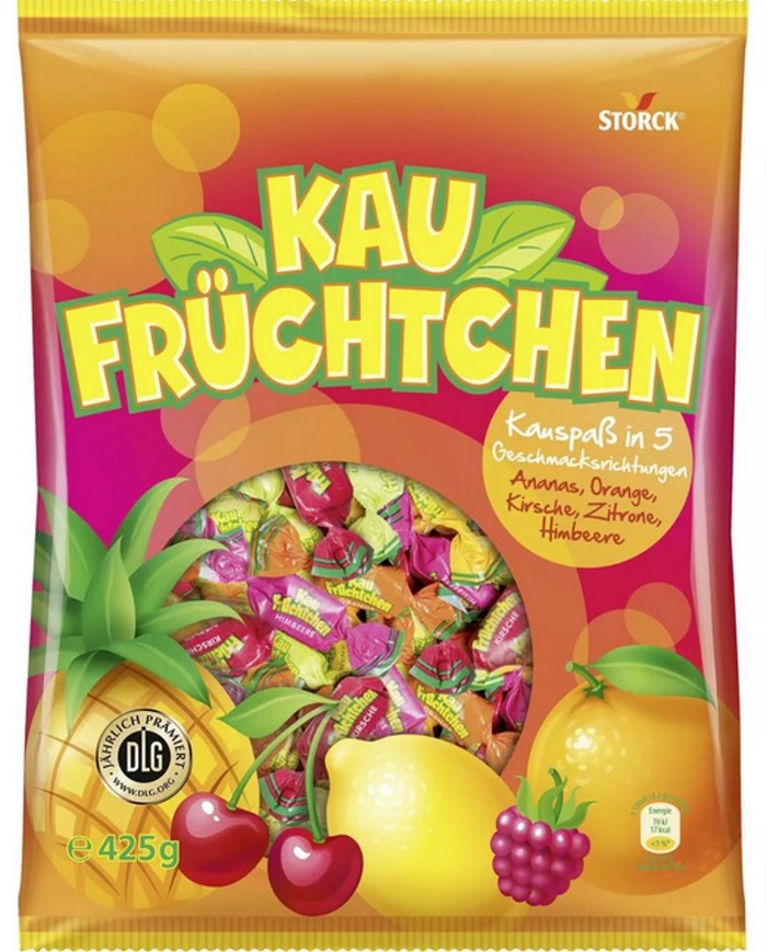 Storck Kau Früchtchen fruchtige Kaubonbons 425g