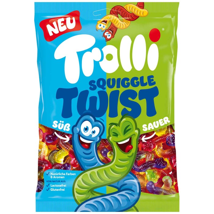 Trolli Fruchtgummi Squiggle Twist Süß und Sauer 150g