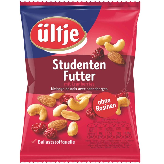 ültje Studentenfutter mit Cranberries 150g / 5.29oz