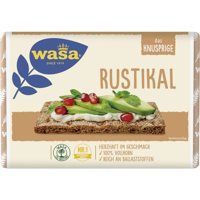 Wasa Knäckebrot das Knusprige, Rustikal 275g / 9.7oz