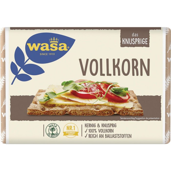 Wasa Knäckebrot das Knusprige, Vollkorn 260g / 9.17oz